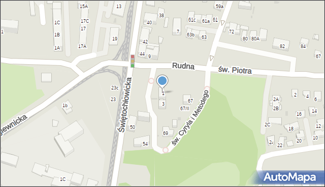 Bytom, Rudna, 1, mapa Bytomia