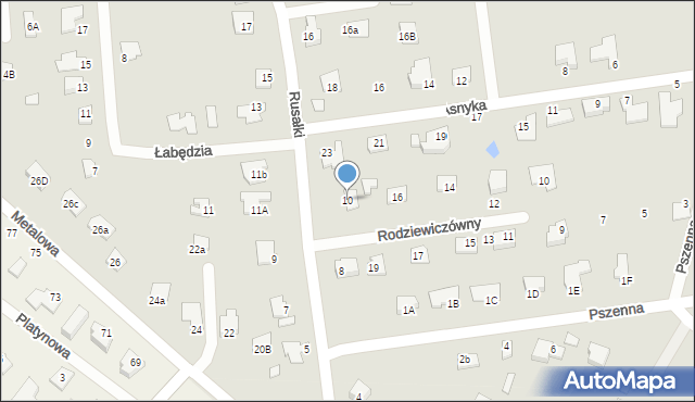 Chełm, Rusałki, 10, mapa Chełma