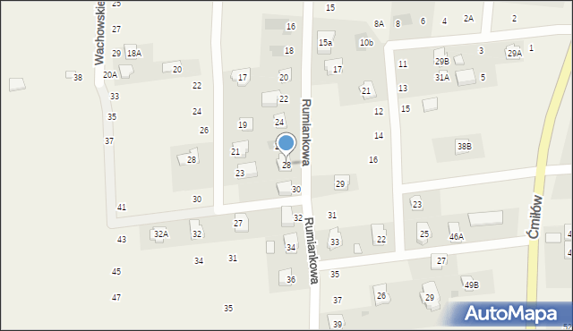 Ćmiłów, Rumiankowa, 28, mapa Ćmiłów