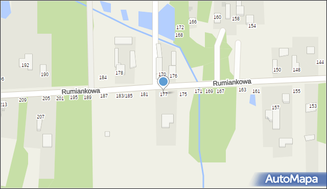 Cykarzew Północny, Rumiankowa, 177/179, mapa Cykarzew Północny