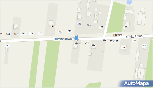 Cykarzew Północny, Rumiankowa, 267, mapa Cykarzew Północny