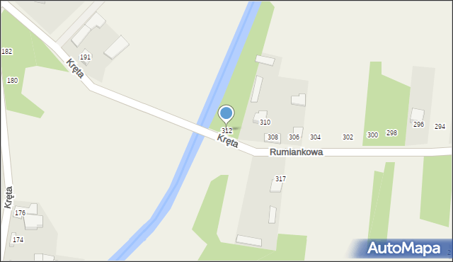 Cykarzew Północny, Rumiankowa, 312, mapa Cykarzew Północny