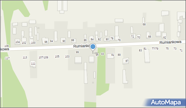 Cykarzew Północny, Rumiankowa, 97, mapa Cykarzew Północny