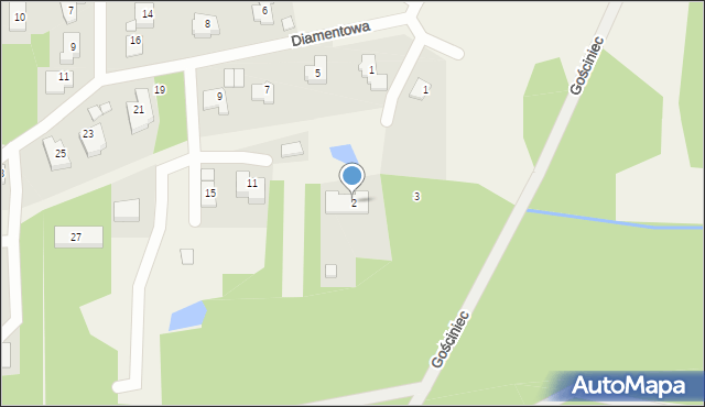 Czarnów, Rubinowa, 2, mapa Czarnów