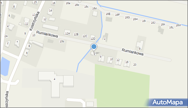 Czerlejno, Rumiankowa, 2, mapa Czerlejno