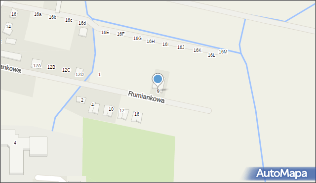 Czerlejno, Rumiankowa, 9, mapa Czerlejno