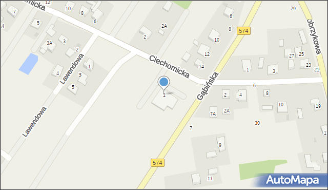 Dobrzyków, Rumiankowa, 1, mapa Dobrzyków