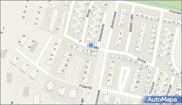 Dopiewiec, Rusałki, 5, mapa Dopiewiec