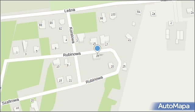 Działdowo, Rubinowa, 16, mapa Działdowo