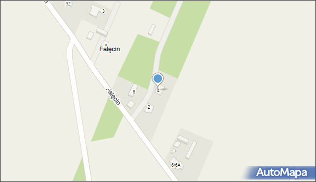 Falęcin, Rumiankowa, 4, mapa Falęcin