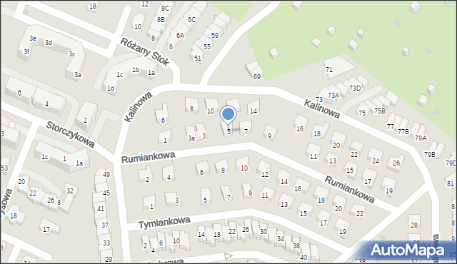 Gdańsk, Rumiankowa, 5, mapa Gdańska