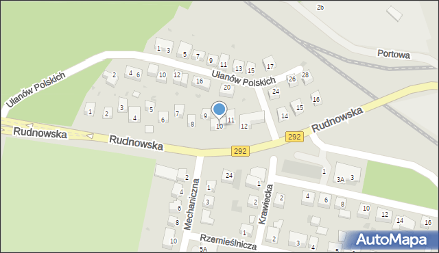 Głogów, Rudnowska, 10, mapa Głogów