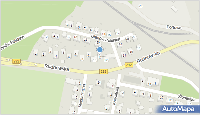 Głogów, Rudnowska, 11, mapa Głogów