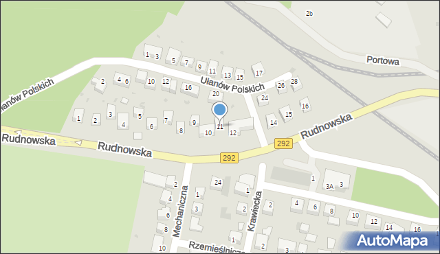 Głogów, Rudnowska, 11, mapa Głogów