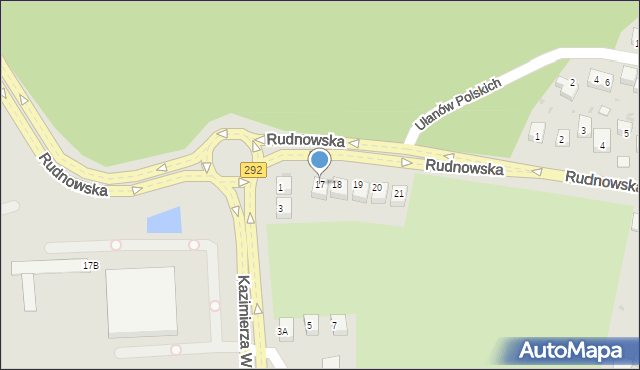 Głogów, Rudnowska, 17, mapa Głogów