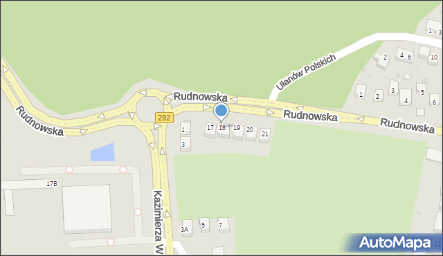 Głogów, Rudnowska, 18, mapa Głogów