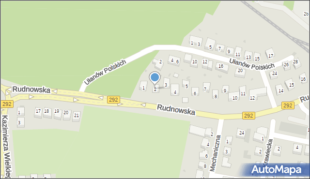 Głogów, Rudnowska, 2, mapa Głogów