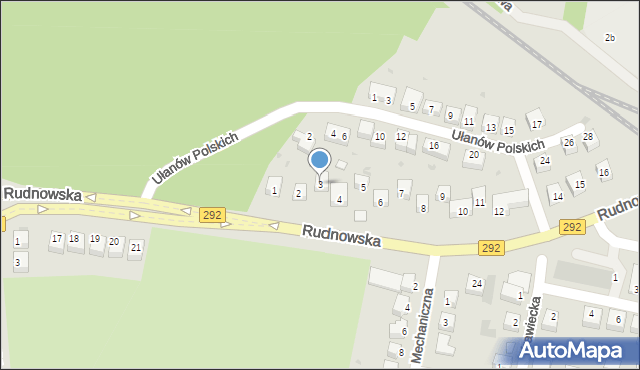 Głogów, Rudnowska, 3, mapa Głogów