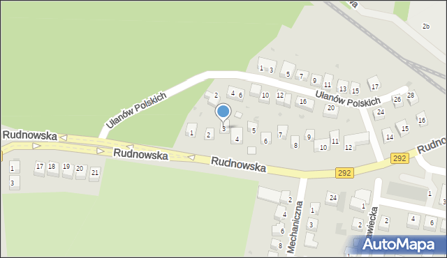 Głogów, Rudnowska, 3, mapa Głogów