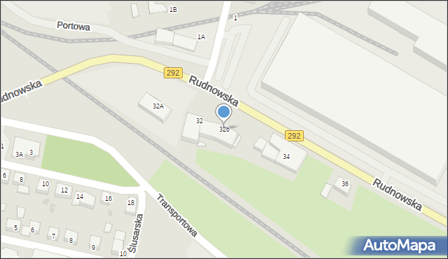 Głogów, Rudnowska, 32b, mapa Głogów