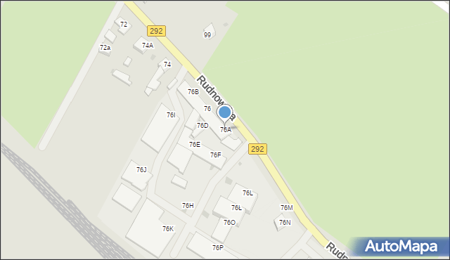 Głogów, Rudnowska, 76A, mapa Głogów