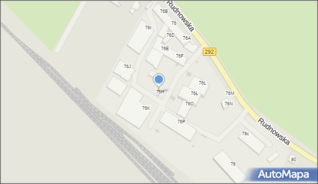 Głogów, Rudnowska, 76H, mapa Głogów