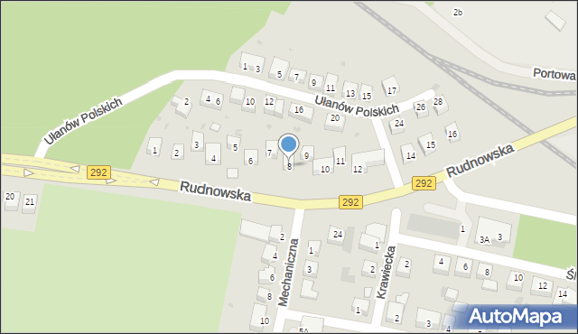 Głogów, Rudnowska, 8, mapa Głogów