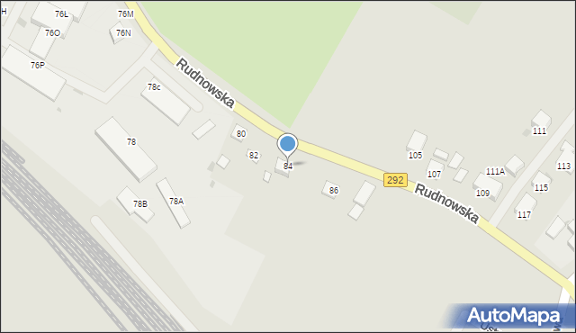 Głogów, Rudnowska, 84, mapa Głogów