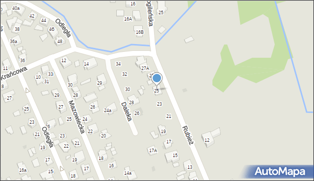 Gniezno, Rubież, 25, mapa Gniezna