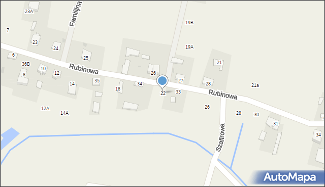 Granice, Rubinowa, 22, mapa Granice