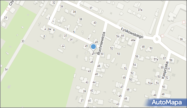 Grudziądz, Ruchniewicza Alojzego, 47, mapa Grudziądza