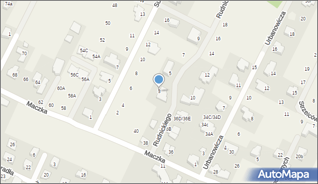 Janów, Rudnickiego Klemensa, gen., 3, mapa Janów