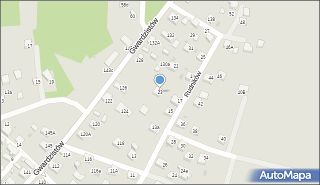 Jaworzno, Rudników, 23, mapa Jaworzno