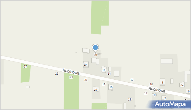 Kamień, Rubinowa, 18, mapa Kamień