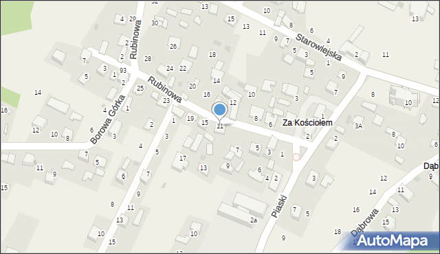 Kamień, Rubinowa, 11, mapa Kamień