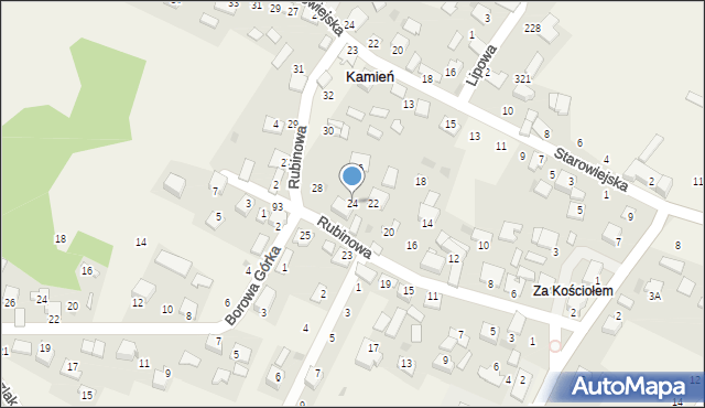 Kamień, Rubinowa, 24, mapa Kamień