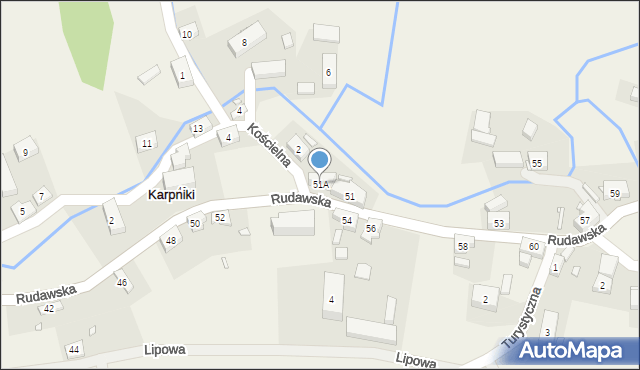 Karpniki, Rudawska, 51A, mapa Karpniki