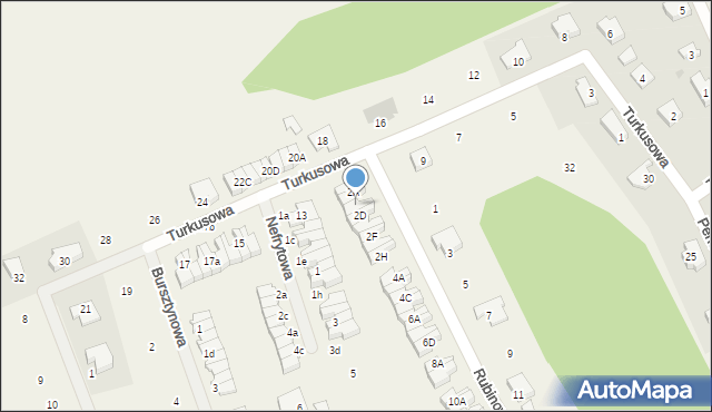 Kłodawa, Rubinowa, 2C, mapa Kłodawa