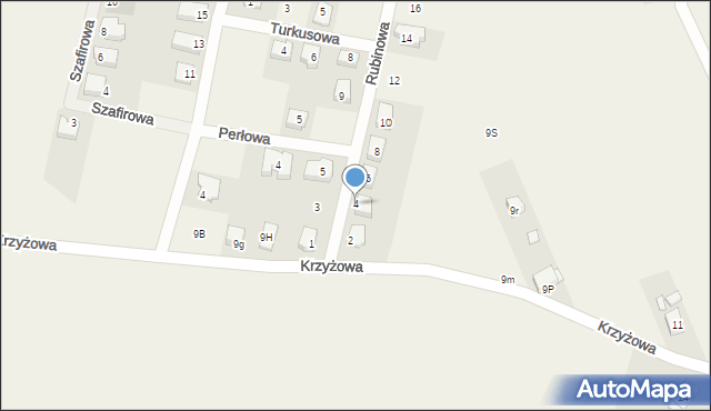 Komprachcice, Rubinowa, 4, mapa Komprachcice