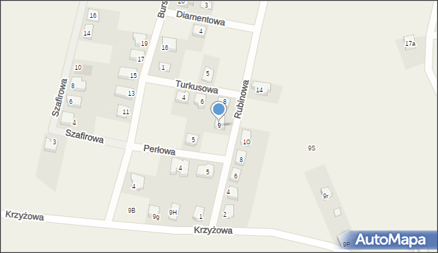 Komprachcice, Rubinowa, 9, mapa Komprachcice