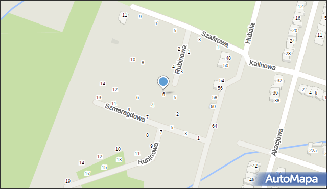 Końskie, Rubinowa, 6, mapa Końskie