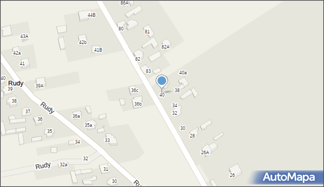 Końskowola, Rudzka, 42, mapa Końskowola