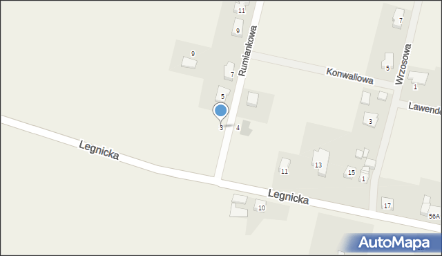 Koskowice, Rumiankowa, 3, mapa Koskowice