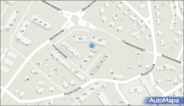 Koszalin, Ruszczyca Ferdynanda, 23E, mapa Koszalina