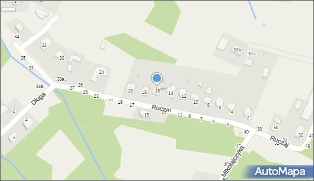 Koszyce Wielkie, Ruczaj, 16, mapa Koszyce Wielkie