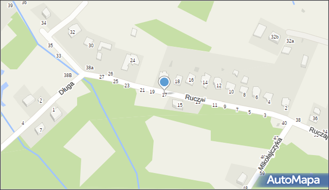 Koszyce Wielkie, Ruczaj, 17, mapa Koszyce Wielkie