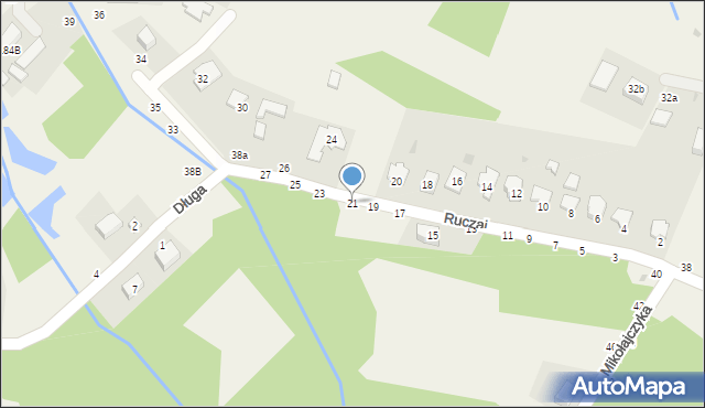 Koszyce Wielkie, Ruczaj, 21, mapa Koszyce Wielkie