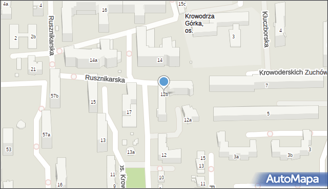 Kraków, Rusznikarska, 12b, mapa Krakowa