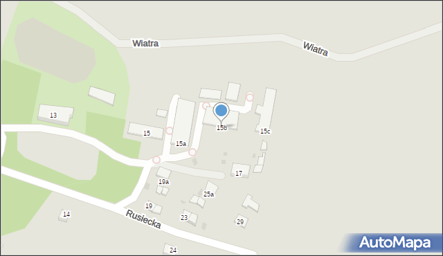 Kraków, Rusiecka, 15b, mapa Krakowa