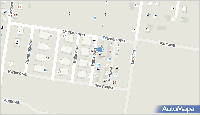 Krotoszyn, Rubinowa, 17, mapa Krotoszyna